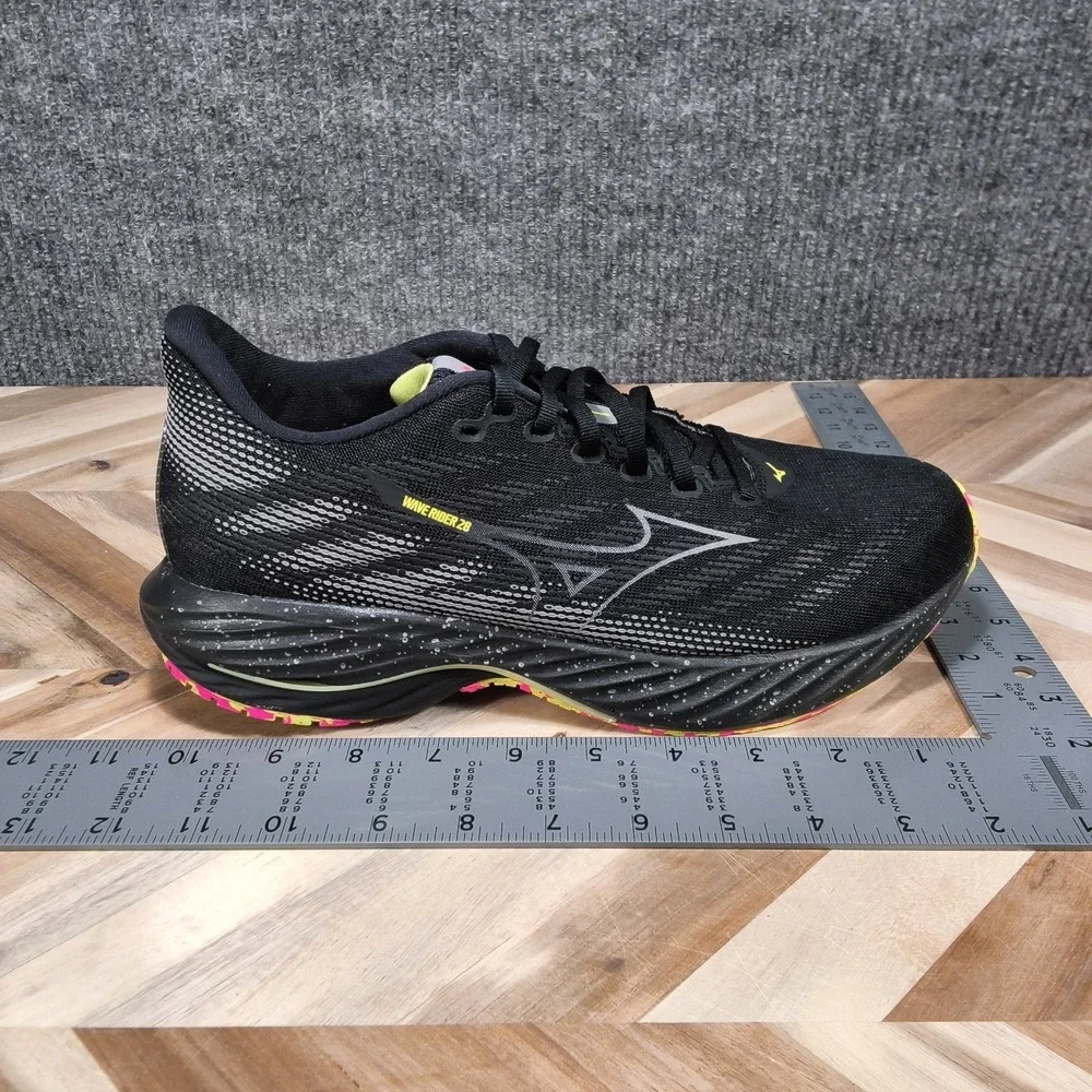 Mizuno Wave Rider 28 Men's Running Shoes Size 9 Black Pink J1GC246301 Sneakers